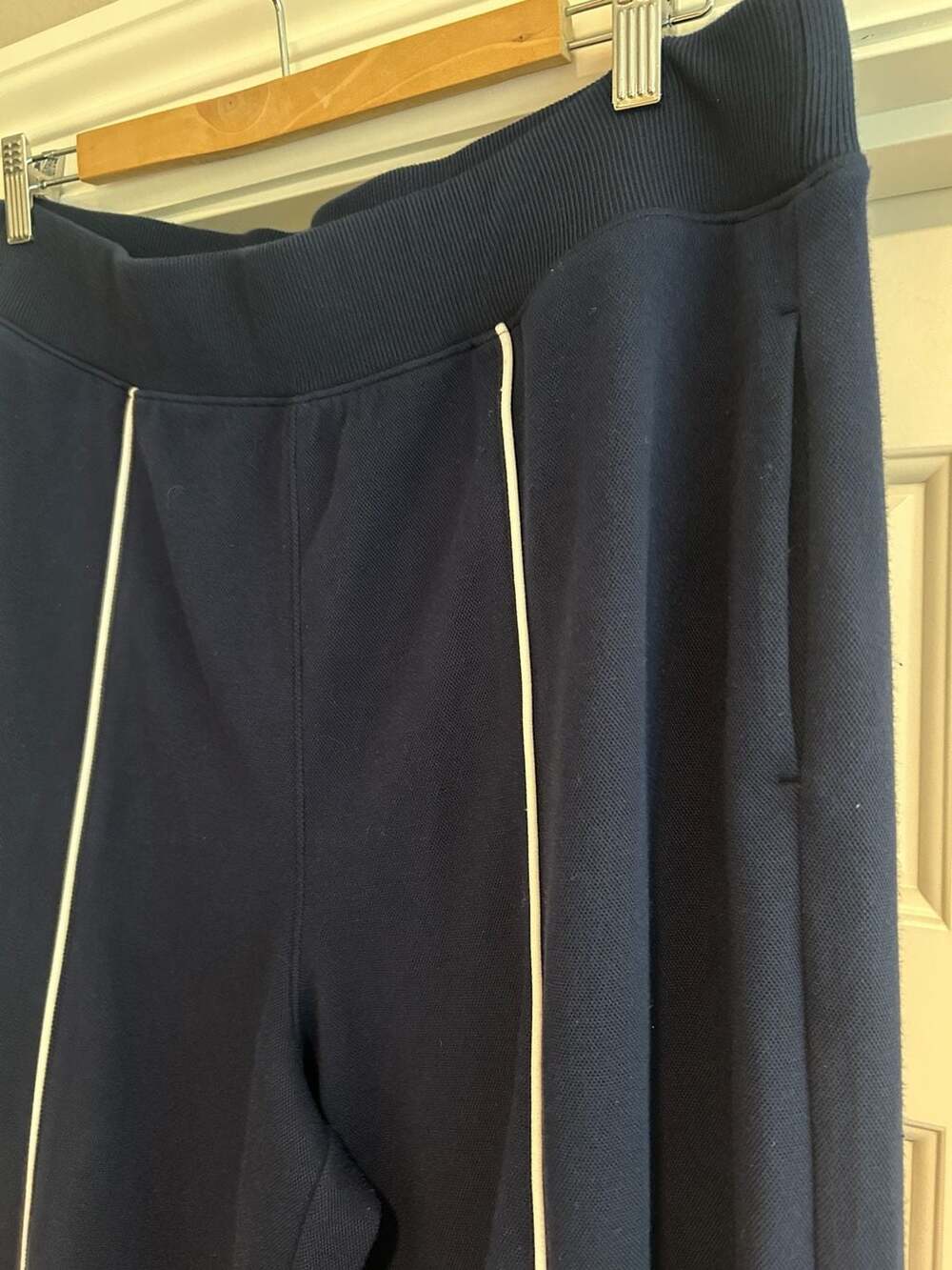 SPANX AirEssentials Pique Straight Leg Track Pant Timeless Navy Blue XL Tall - Picture 6 of 6